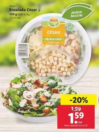 Lidl Edulis Ensalada César 220g oferta