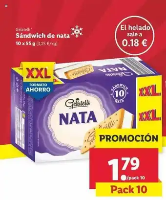 Lidl Gelatelli Sándwich De Nata 10 x 55g oferta