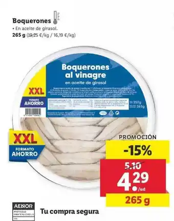 Lidl Boquerones 265g oferta