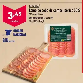 ALDI Lomo de Cebo de Campo Ibérico 50% oferta