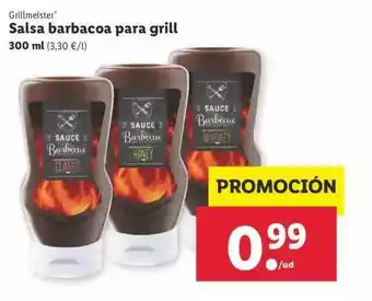 Lidl Grillmeister Salsa Barbacoa Para Grill 300ml oferta