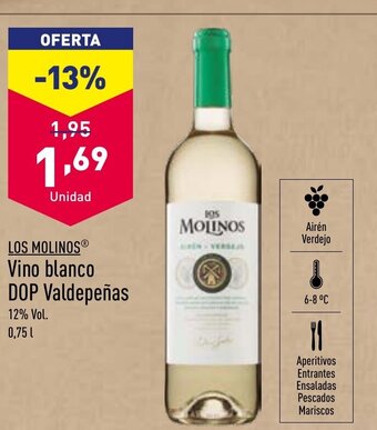 ALDI Vino Blanco DOP Valdepeñas oferta