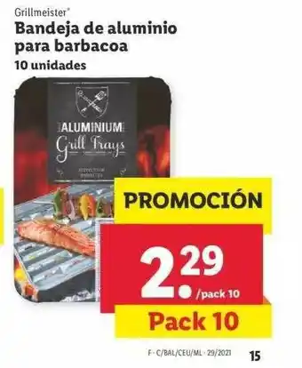 Lidl Grillmeister Bandeja De Aluminio Para Barbacoa oferta