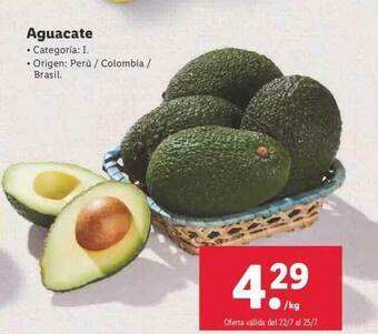 Lidl Aguacate oferta