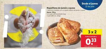 Lidl Napolitana De Jamón Y Queso 110g oferta