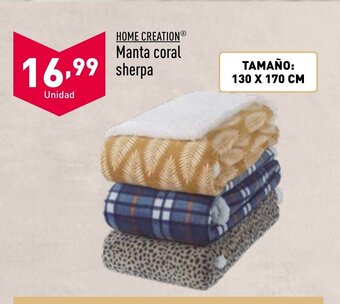 ALDI Manta Coral Sherpa oferta