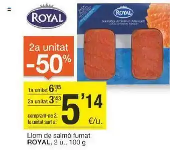 BonpreuEsclat 2a unitat -50% llom de salmó fumat royal oferta
