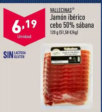 ALDI Jamón Ibérico Cebo 50% Sábana oferta
