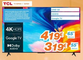 Pascual Martí TCL Tv 65P631 / 55P631 oferta