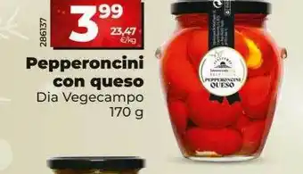 Dia Pepperoncini con queso dia vegecampo oferta