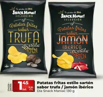 Dia Patatas fritas estilo sartén sabor trufa jamón ibérica dia snack maniac oferta