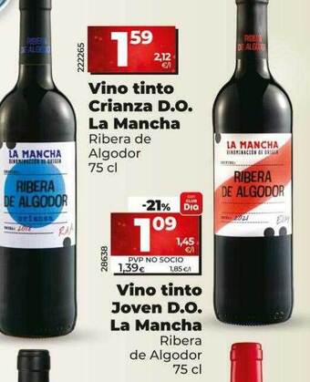 Dia Vino tinto crianza d.o. la mancha ribera de algodor vino tinto joven d.o. la mancha ribera de algodor oferta