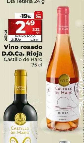 Dia Vino rosado d.o.ca. rioja castillo de haro oferta