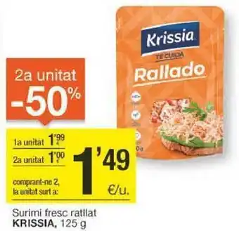 BonpreuEsclat 2a unitat -50% surimi fresc ratllat krissia oferta