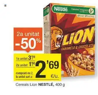 BonpreuEsclat 2a unitat -50% cereals lion nestlé oferta