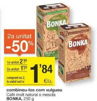 BonpreuEsclat Cafè molt natural o mescla bonka oferta