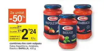 BonpreuEsclat 2a unitat -50% salsa napolitana, arrabiata, basilico barilla oferta