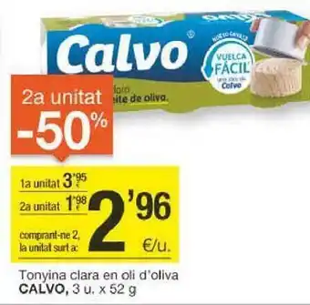 BonpreuEsclat 2a unitat -50% tonyiana clara en oli d'oliva calvo oferta