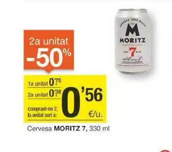 BonpreuEsclat 2a unitat -50% cervesa moritz 7 oferta