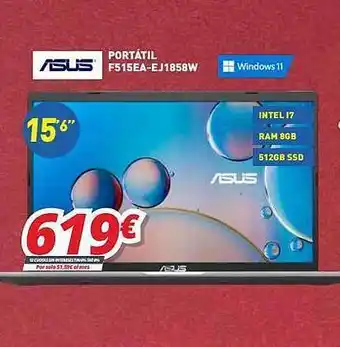 Mi electro Asus portátil f515ea-ej1858w oferta