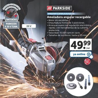 Lidl Amoladora angular recargable oferta