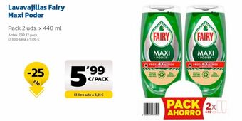 AhorraMas Detergente lavavajillas fairy oferta