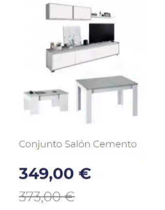 Muebles Sayez Conjunto salón cemento 349,00 € 373,00 € oferta