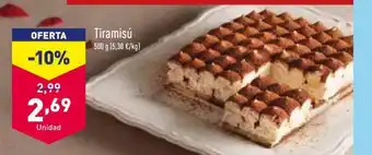 ALDI Tiramisú oferta