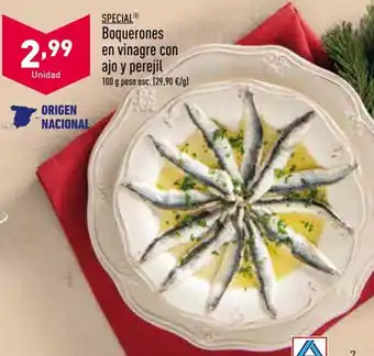 ALDI Special Boquerones en vinagre con ajo y perejil oferta