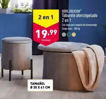 ALDI Taburete Aterciopelado 2 en 1 oferta