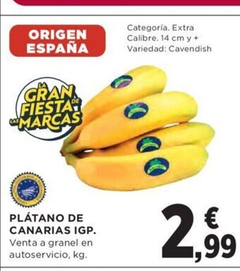 Hipercor Plátano de Canarias IGP oferta