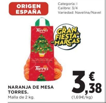 Hipercor Naranja de Mesa Torres oferta