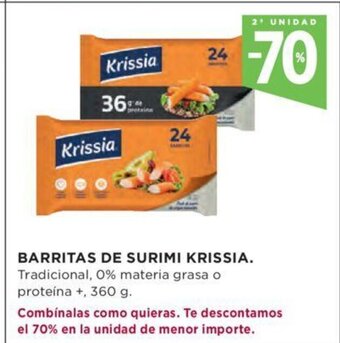 Hipercor Barritas de Surimi Krissia oferta