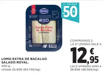 Hipercor Lomo Extra De Bacalao Salado Royal oferta