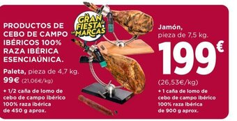 Hipercor Productos de Cebo De Campo Ibéricos 100% Raza Ibérica Esenciaúnica oferta
