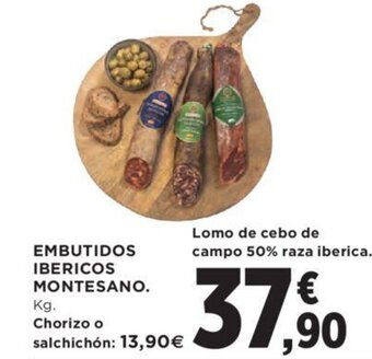 Hipercor Embutidos Ibericos Montesano oferta