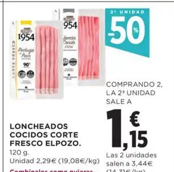 Hipercor Loncheados Cocidos Corte Fresco Elpozo oferta