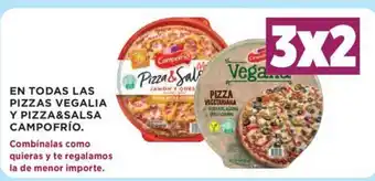 Hipercor En Todas Las Pizzas Vegalia Y Pizza & Salsa Campofrío oferta