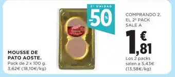 Hipercor Mousse de Pato Aoste oferta