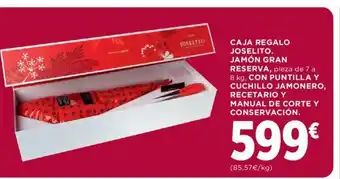 Hipercor Caja Regalo Joselito. oferta