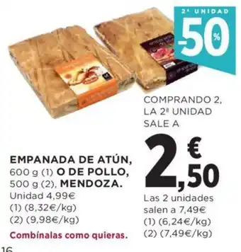 Hipercor Empanada de Atún o de Pollo, Mendoza oferta