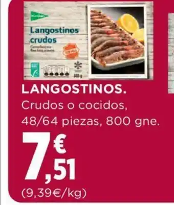 Hipercor Langostinos oferta