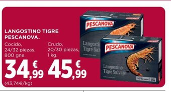 Hipercor Langostino Tigre Pescanova oferta