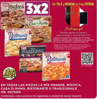 Hipercor En Todas Las Pizzas La Mía Grande, Rústica, Casa di Mama, Ristorante o Tradizionale Dr. Oetker oferta
