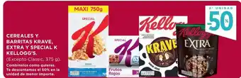 Hipercor Cereales Y Barritas Krave, Extra Y Special K Kellogg's oferta