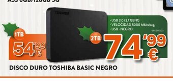Disco Duro Toshiba Basic Negro