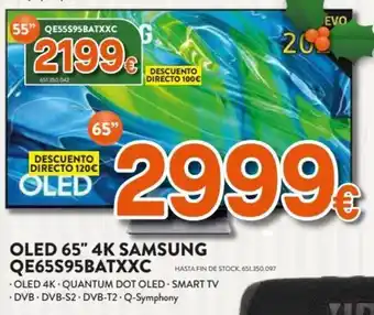 Expert Oled 65" 4K Samsung QE65S95BATXXC oferta