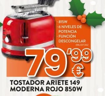 Expert Tostador Ariete 149 Moderna Rojo 850W oferta