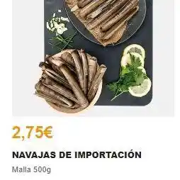 Navajas de importación