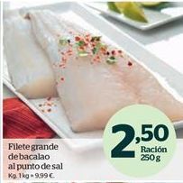 La Sirena Filete grande de bacalao al punto de sal oferta